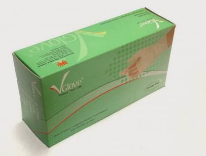 Găng tay cao su y tế Vglove không bột size M