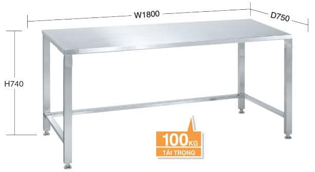 Bàn thao tác inox chân điều chỉnh BTT1500I-750CN - Image 1