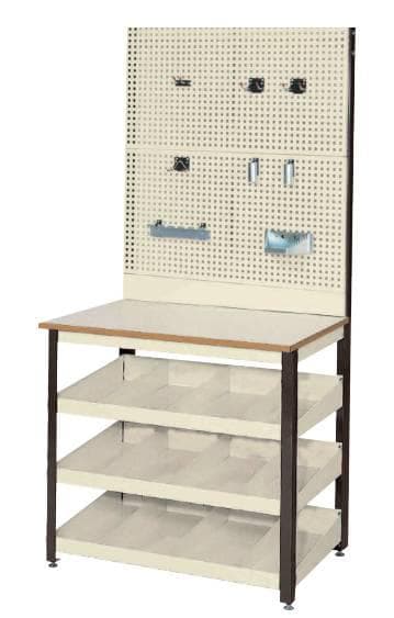 Bàn thao tác 4 sàn có giá treo dụng cụ BGT3T1500S-CD - Image 1