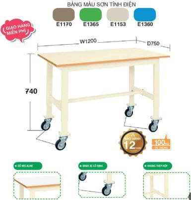 Bàn thao tác di động BTT1500S-750DD - Image 1