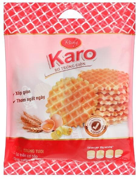 Bánh bơ trứng Richy Karo gói 270g - Image 1
