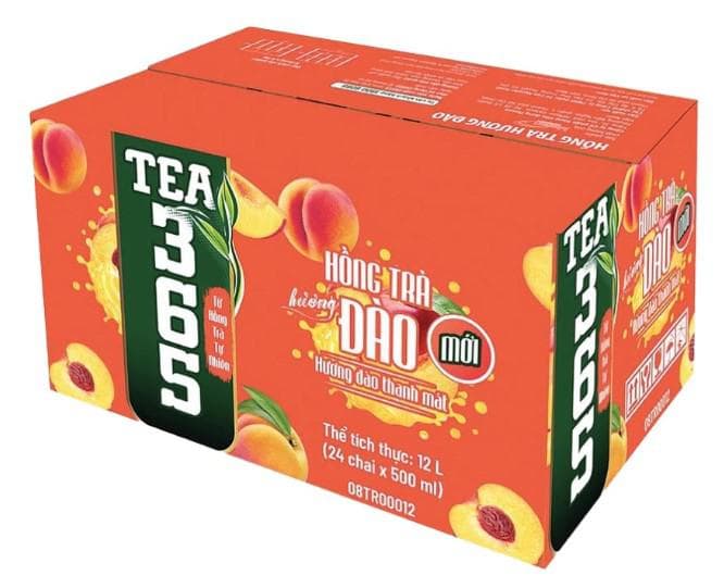 Hồng trà Tea365 hương đào chai 500ml - Image 1