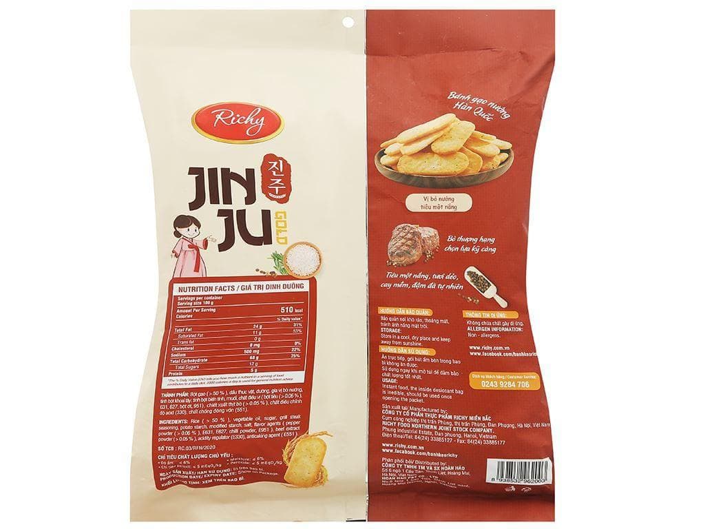 Bánh gạo Jinju Gold hương BBQ 134.4g - Image 1