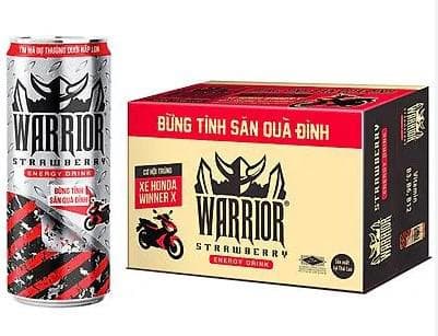 Nước tăng lực vị dâu Warrior lon 325ml - Image 1