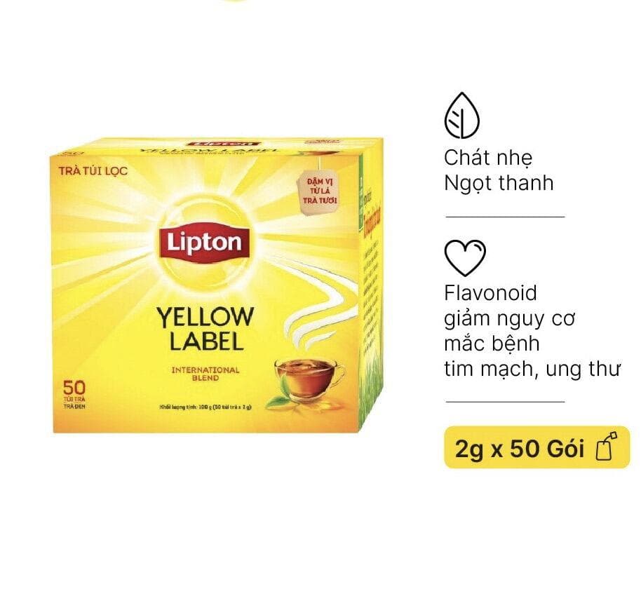 Trà lipton túi lọc (50 gói) - Image 1