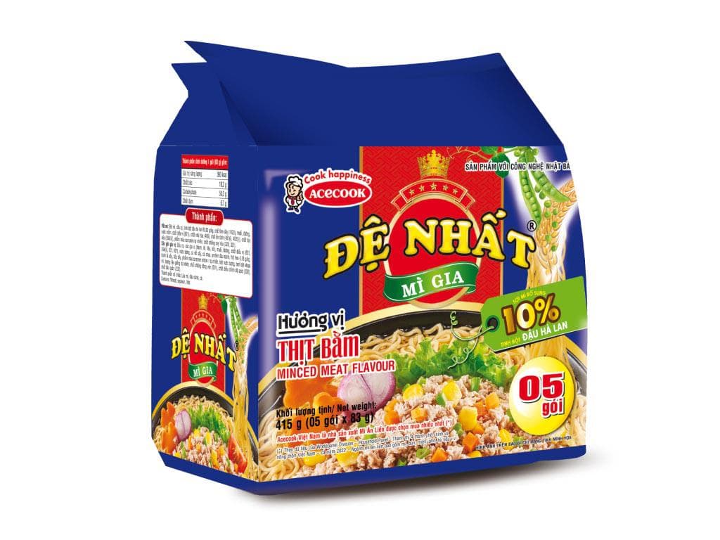 Lốc 5 gói mì Đệ Nhất thịt bằm 83g