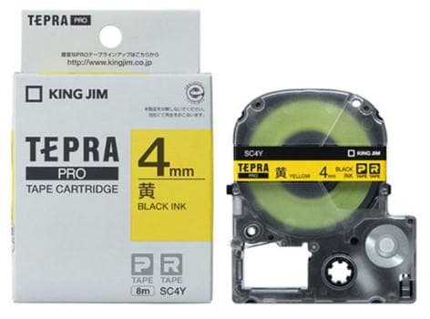 Băng nhãn Tepra Pro 4mm vàng - Image 1