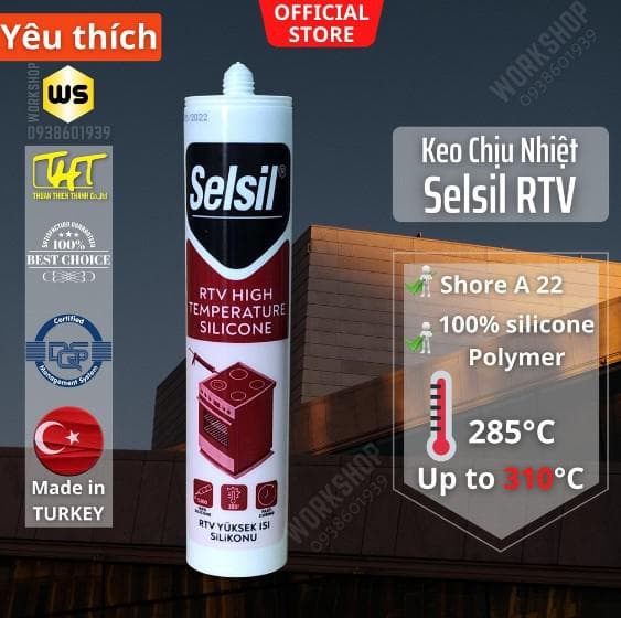 Keo silicone chịu nhiệt Selsil RTV - Image 1