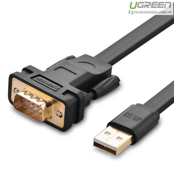 Cáp USB to RS232 dẹt dài 2m FTDI FT232 Ugreen 20218 - Image 1