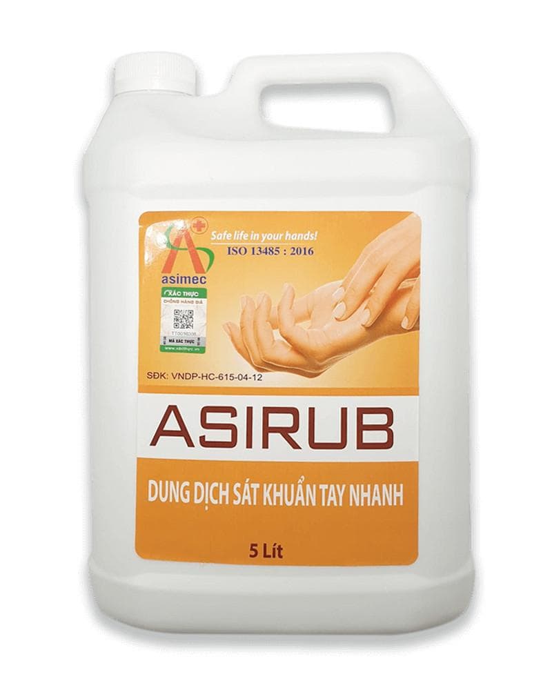 Nước sát khuẩn rửa tay khô Asirub - 5000ml