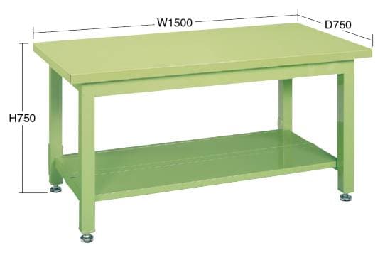 Bàn thao tác chân điều chỉnh 2 sàn BTT1500-750DC-2T - Image 1