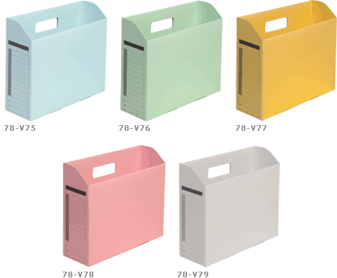 File hộp vát ngang Plus A4E- xanh blue