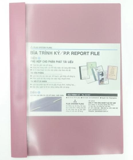 File acco nhựa Plus A4 - hồng