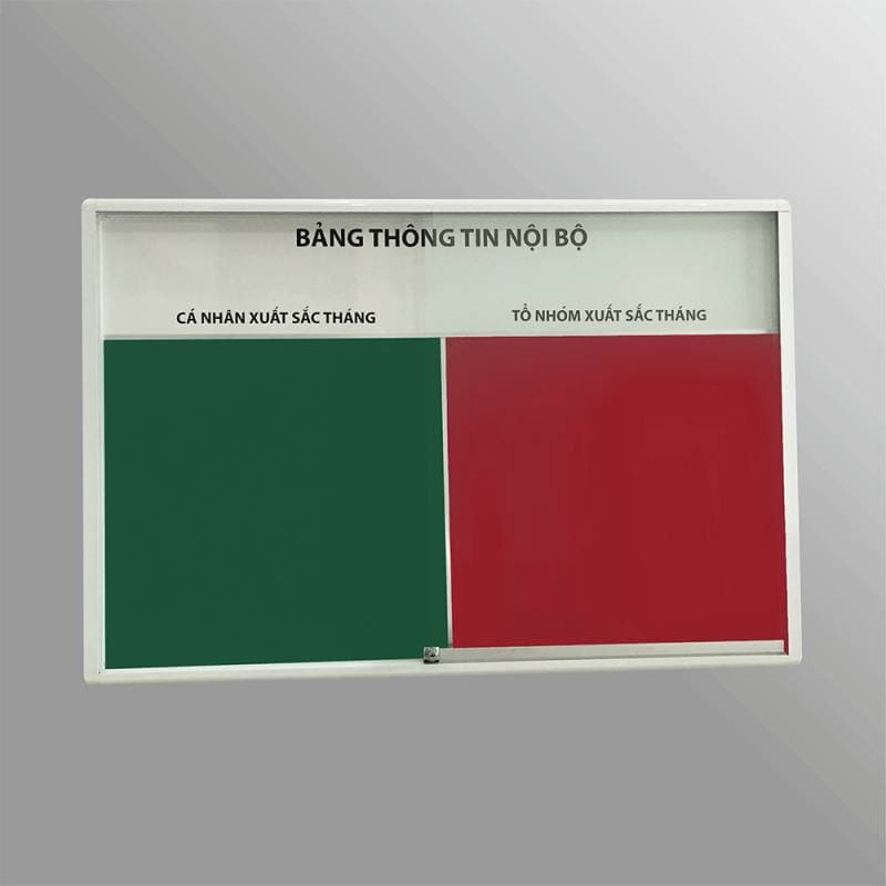 Bảng thông tin treo tường cánh lùa 1200x3600mm - Image 1