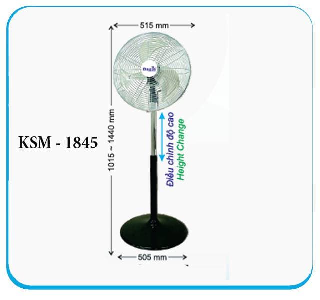 Quạt đứng công nghiệp Dasin KSM-1845 - Image 1