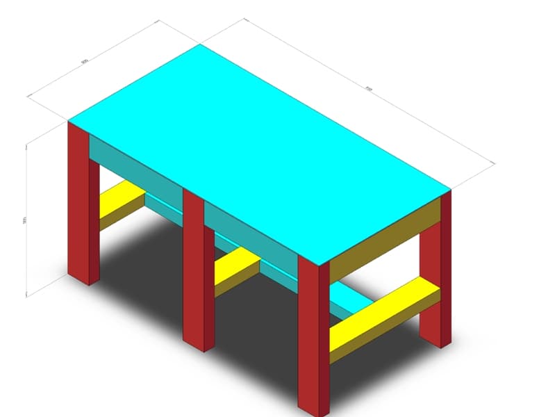 Bàn để khuôn gia công 1200 x 600 x 750mm