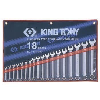 Bộ cờ lê vòng miệng 18 chi tiết Kingtony 1218MR01 - Image 1