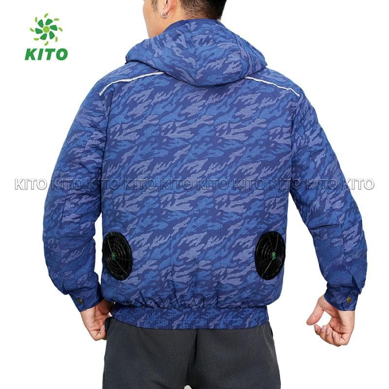 Áo Điều Hòa KITO Chính Hãng Xanh Than Loang có mũ