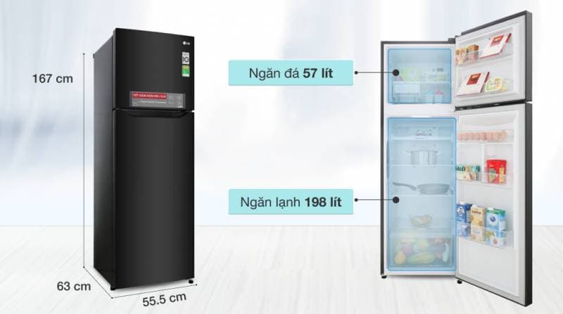 Tủ lạnh LG Inverter 255 lít GN-M255BL - Image 1