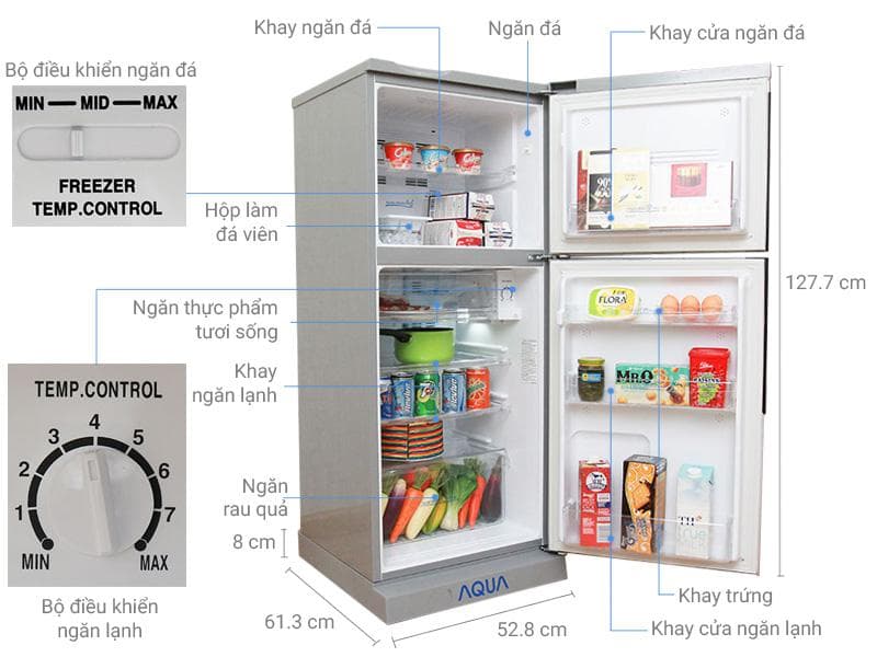 Tủ lạnh Aqua AQR-S185BNSN