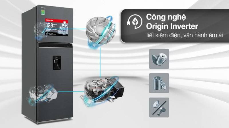 Tủ lạnh Toshiba Inverter 336 lít GR-RT435WEA-PMV(06)-MG