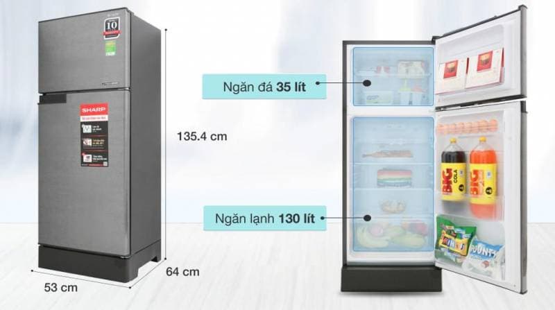 Tủ lạnh Sharp Inverter 165 lít SJ-X196E-DSS - Image 1